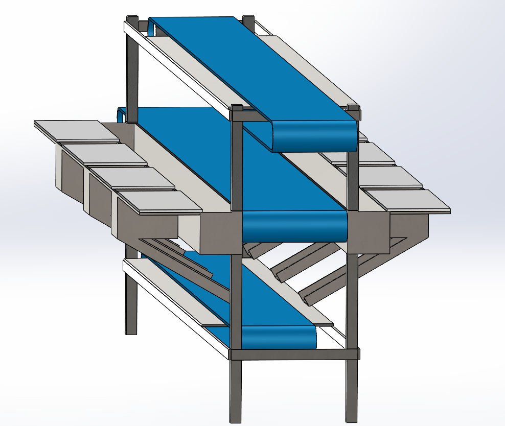 SolidWorks CAD Model of the Conveyor System - Isometric View